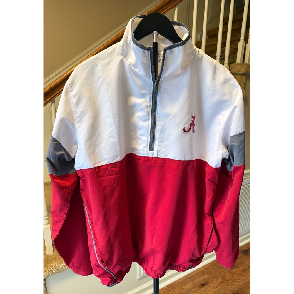 Rivalry Threads Alabama Crimson Tide Windbreaker Mens Small Red Quarter Zip